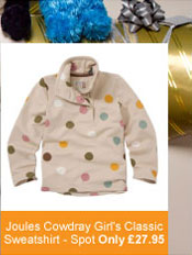 Joules Cowdray Girl's Classic Sweatshirt - Spot Only £27.95