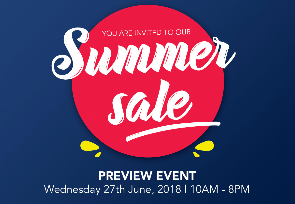 You are invited to the Summer Sale Preview Event