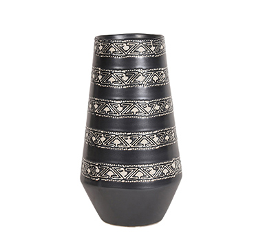 Shop the Ceramic Aztec Vase - Black