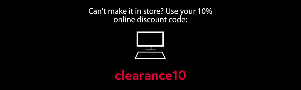 Use code clearance10 for your discount