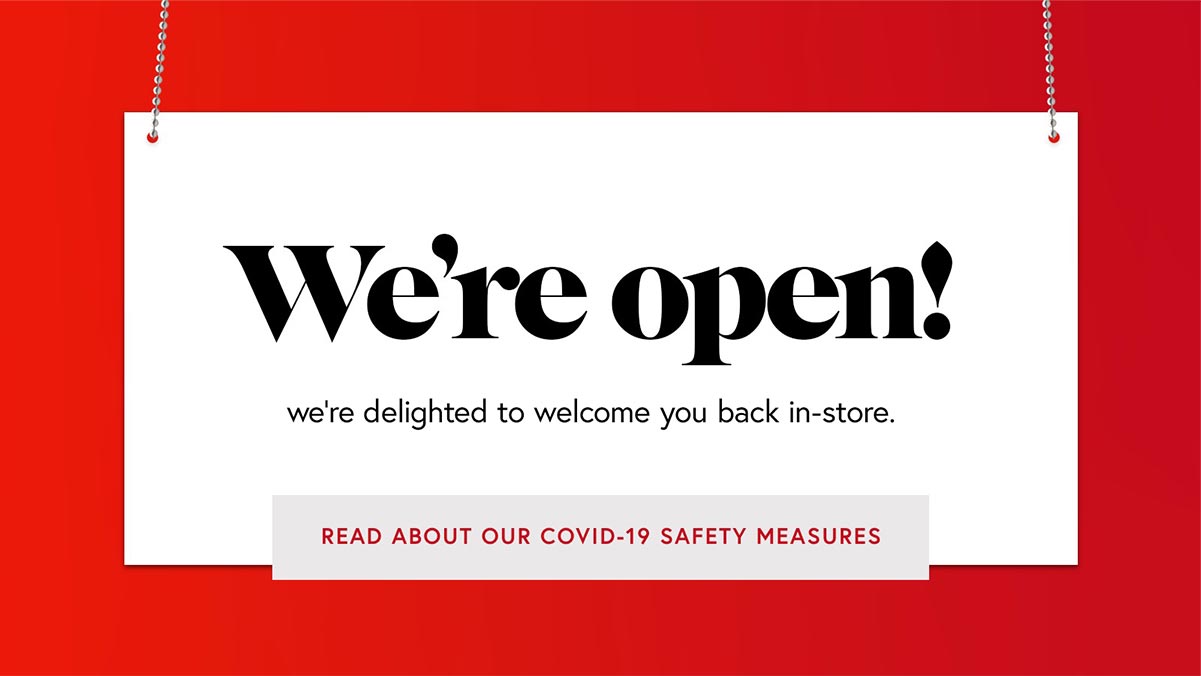 We're open! Read about our Covid-19 safety measures