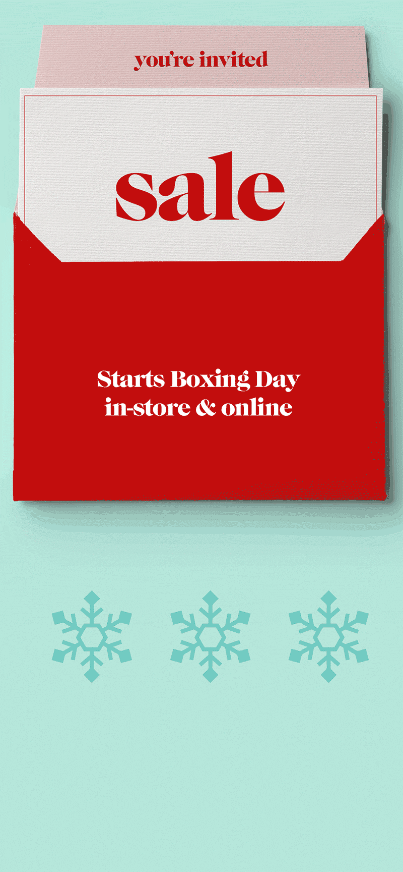 Sale coming soon at Sterling, starts Boxing Day