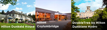 Hilton Dunkeld House, Hilton Coylumbridge, DoubleTree by Hilton Dunblane Hydro